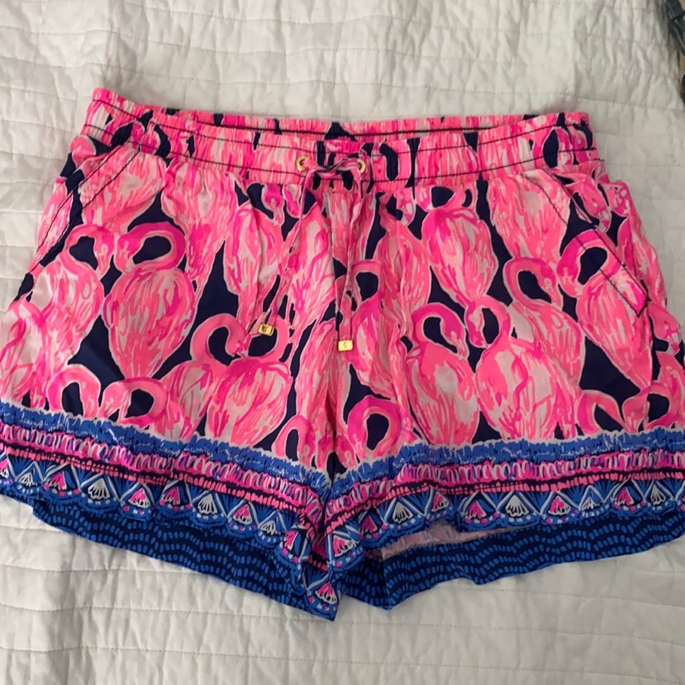 Lilly Pulitzer soft flamingo shorts